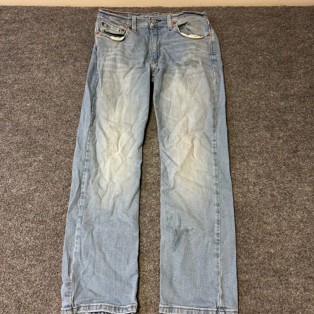 Levi's Jeans Mens Size 32x30 Light Wash Blue 511 Slim Fit Denim Casual Stained